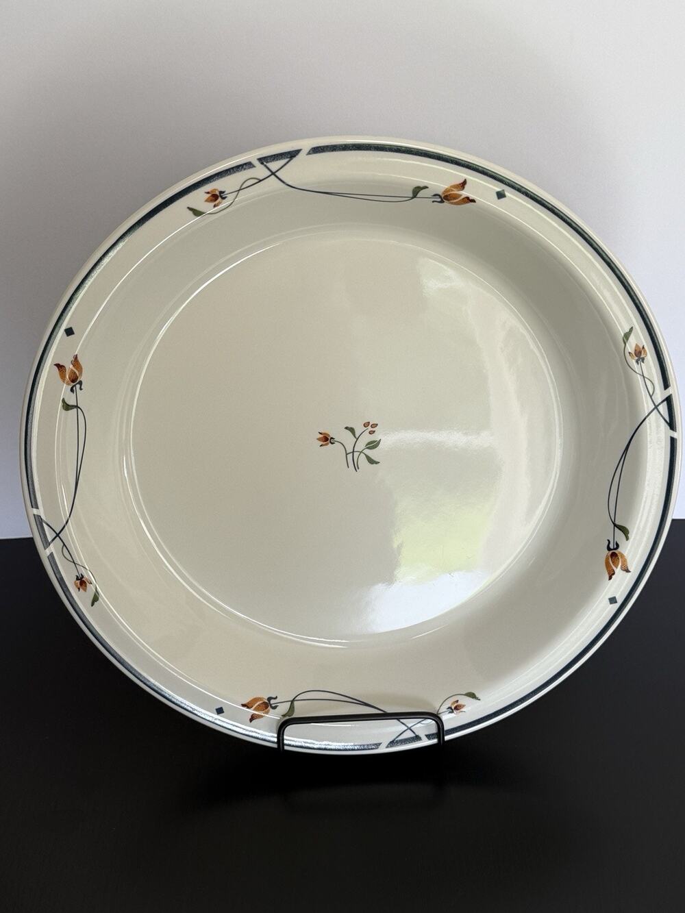 Vintage Gorham Ariana 10” Pie Plate Gourmet Collection Floral Serving Dish